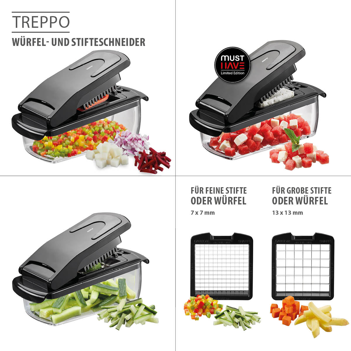 Gefu Treppo blokjessnijder - Oosterlinck Home