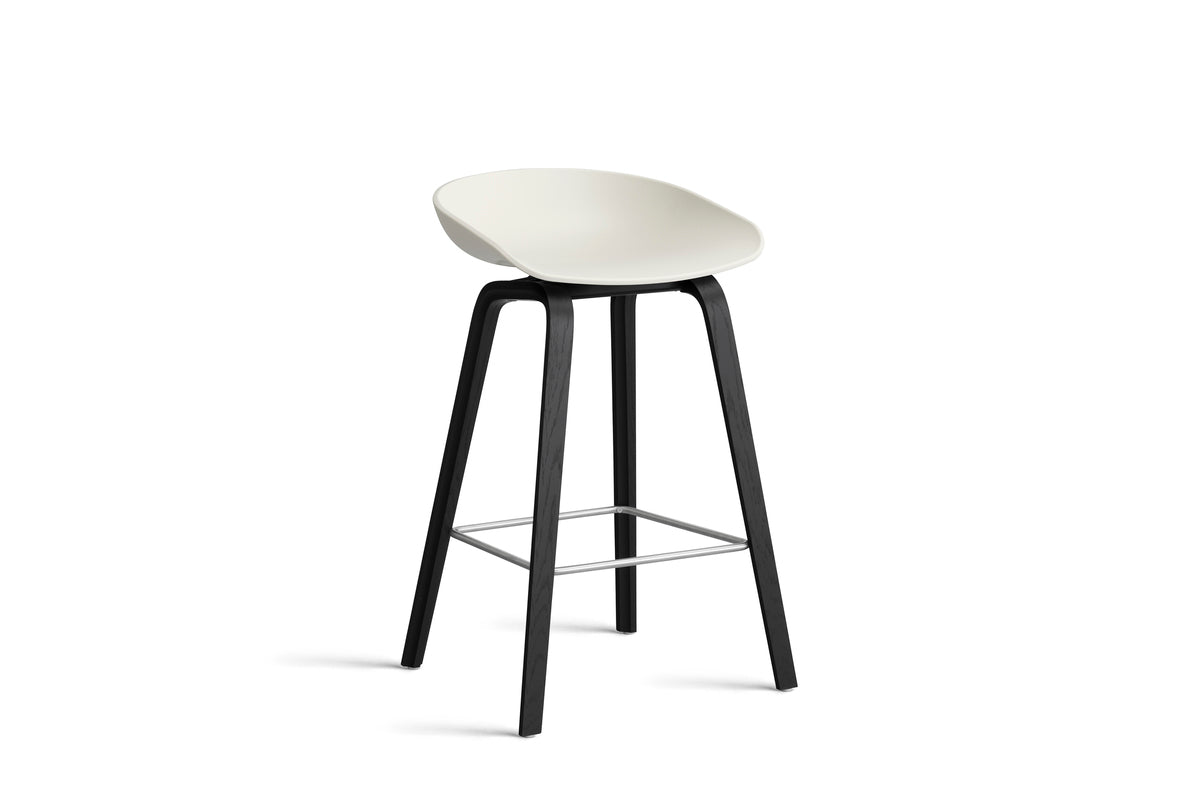 HAY - AAS32 About a stool barkruk - onderstel zwart gelakt eik - low - Oosterlinck