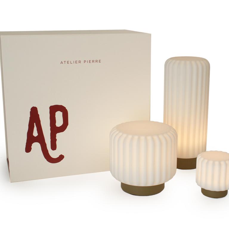 Atelier Pierre Gifbox draadloze lampen clay