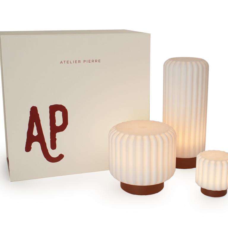 Atelier Pierre Gifbox draadloze lampen terra
