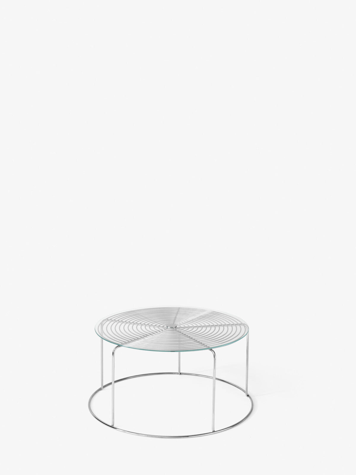 &Tradition Wire Coffee Table Verner Panton Glasplaat