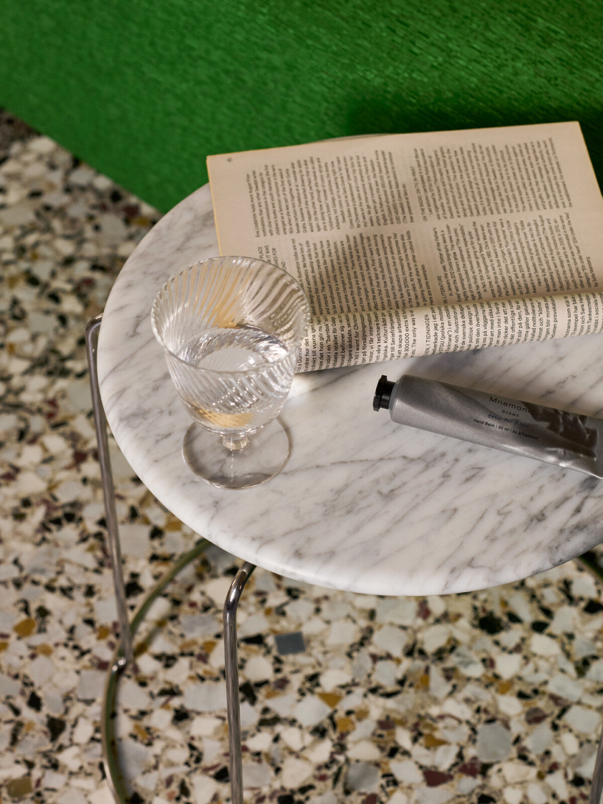 &Tradition Wire Stool Verner Panton Marble Top