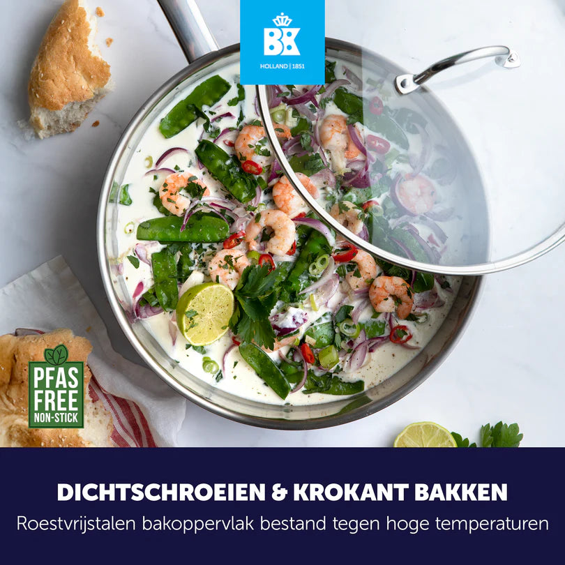 BK Bright roestvrijstalen hapjespan 28cm -30%