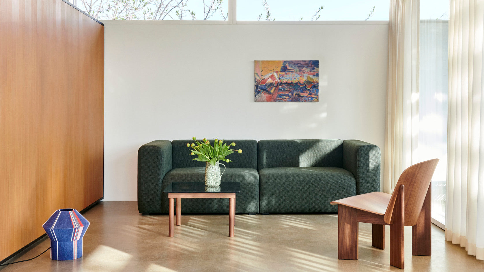 Hay - Mags sofa 2,5-zit combinatie 1 - Hallingdal 116 grijs - Oosterlinck