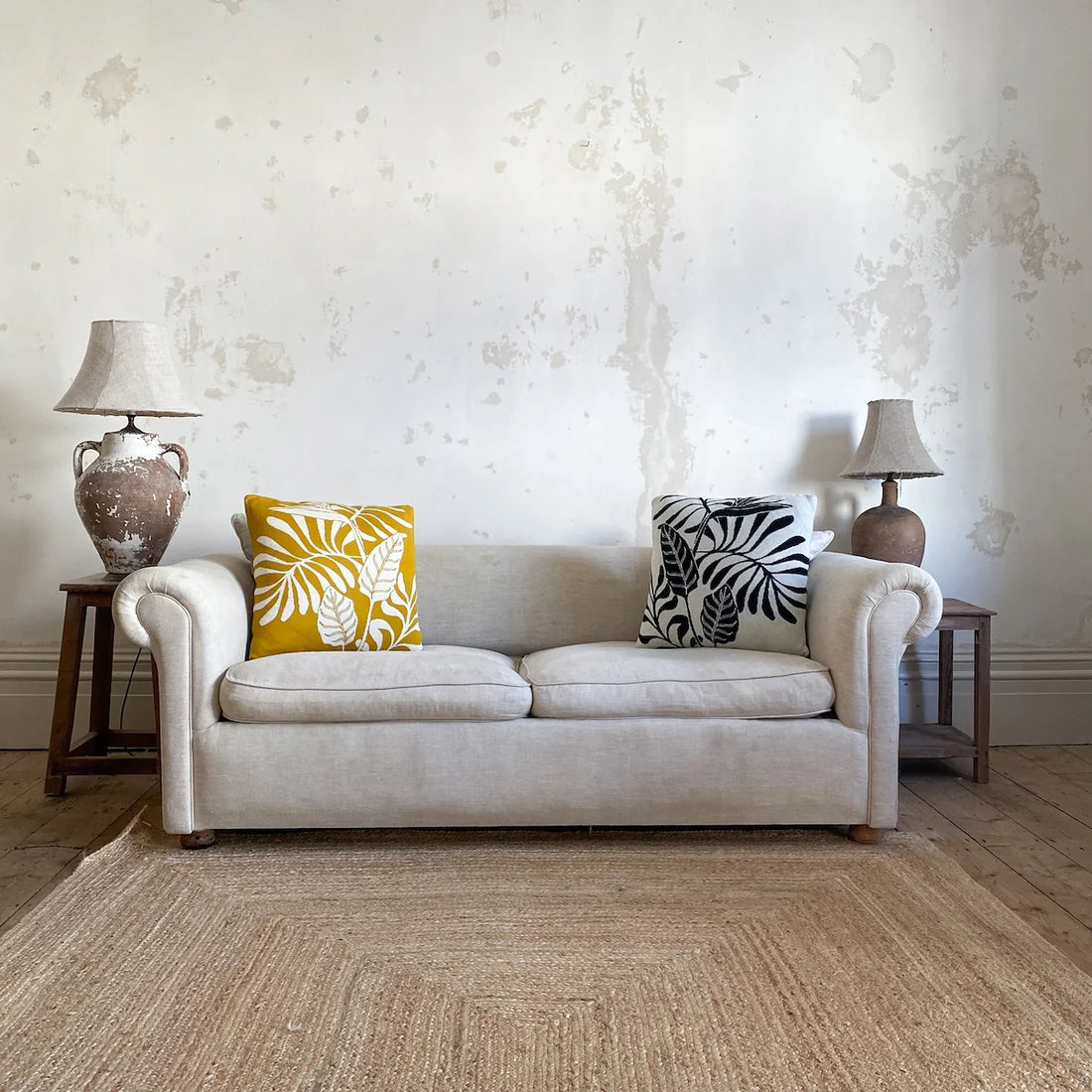 Sophie Home Kussen Leaf citrus