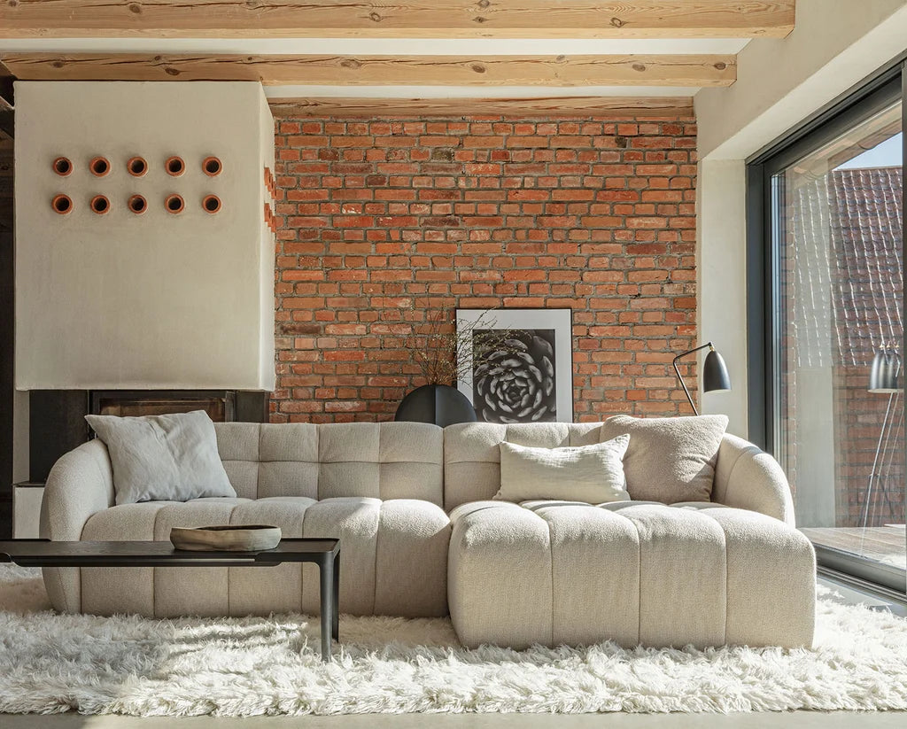 Sits Cube sofa 264*162cm met organische arm spicy beige