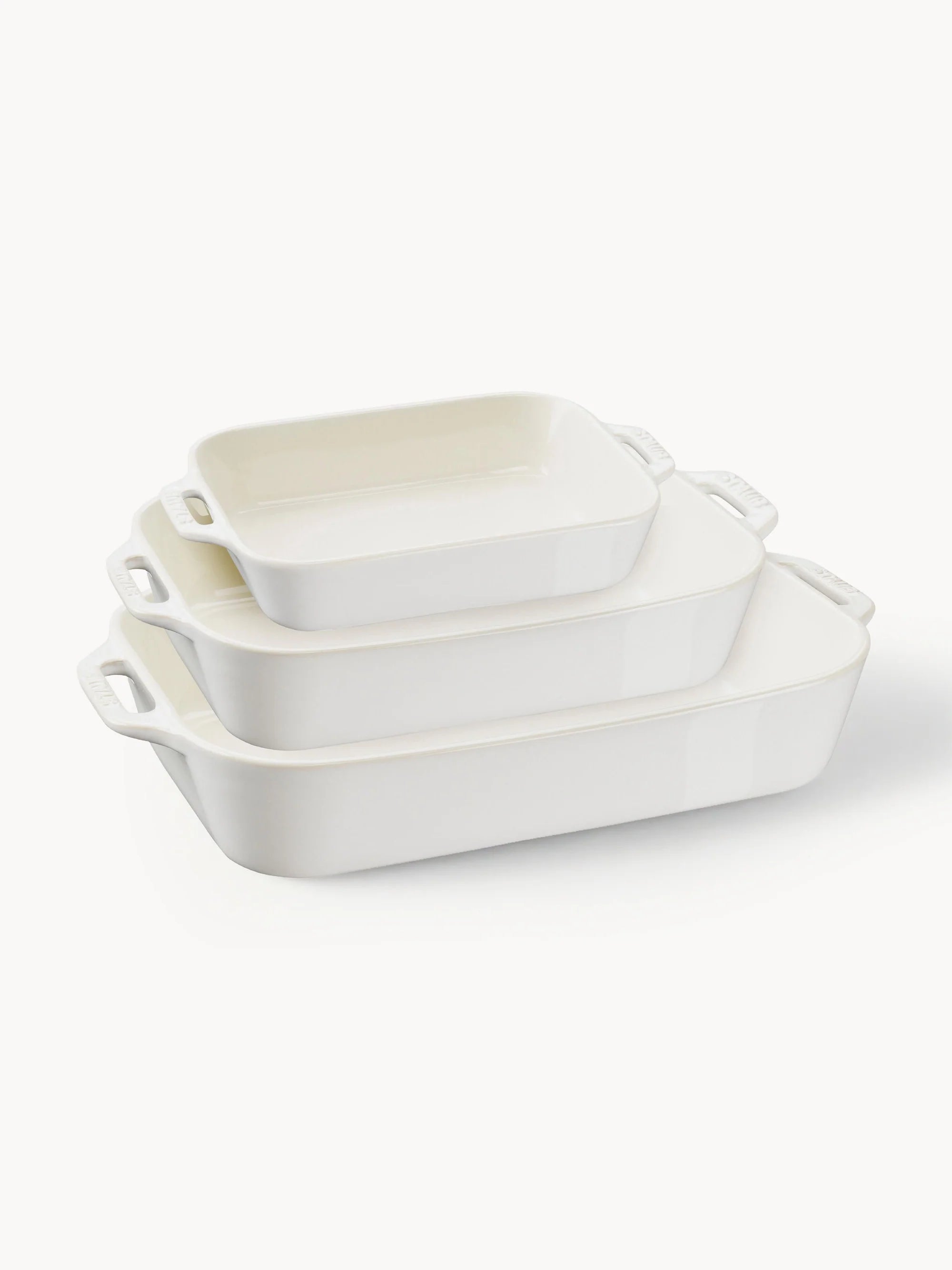 Staub Ceramique ovenschotel set/3 white
