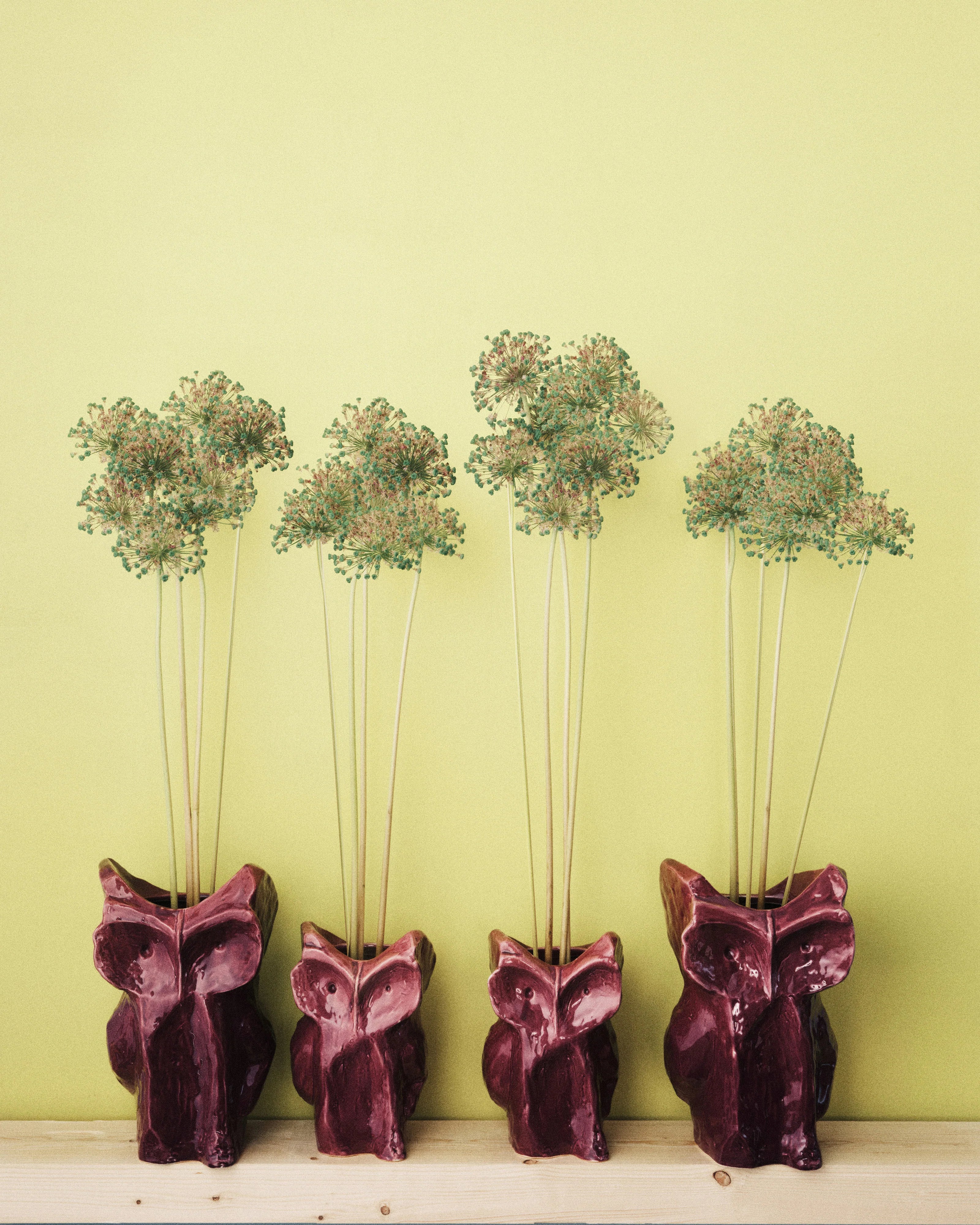 Serax Owl Vase aubergine - Oosterlinck Home