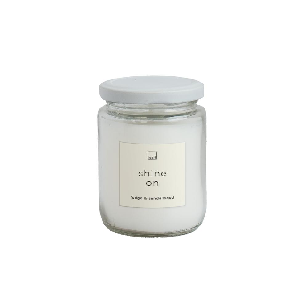 LEEFF Jar kaars large "Jij bent goud waard" of "Dank je wel" of "Shine on" - Oosterlinck