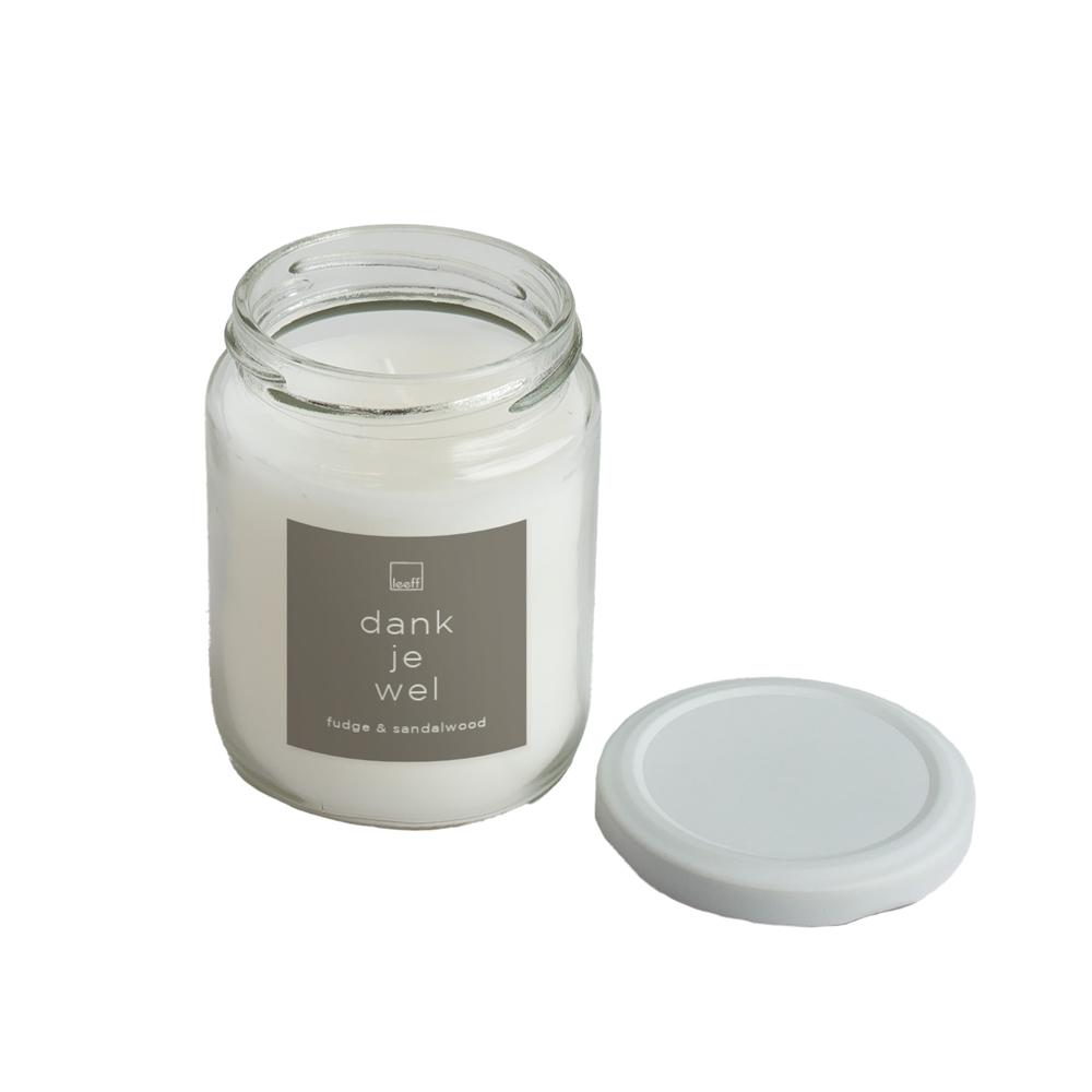LEEFF Jar kaars large "Jij bent goud waard" of "Dank je wel" of "Shine on" - Oosterlinck