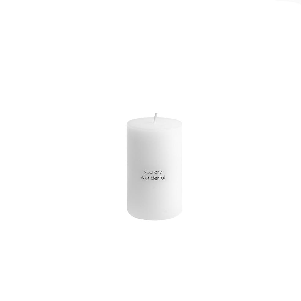 LEEFF Pillar candle / kaars met boodschap - diverse - Oosterlinck