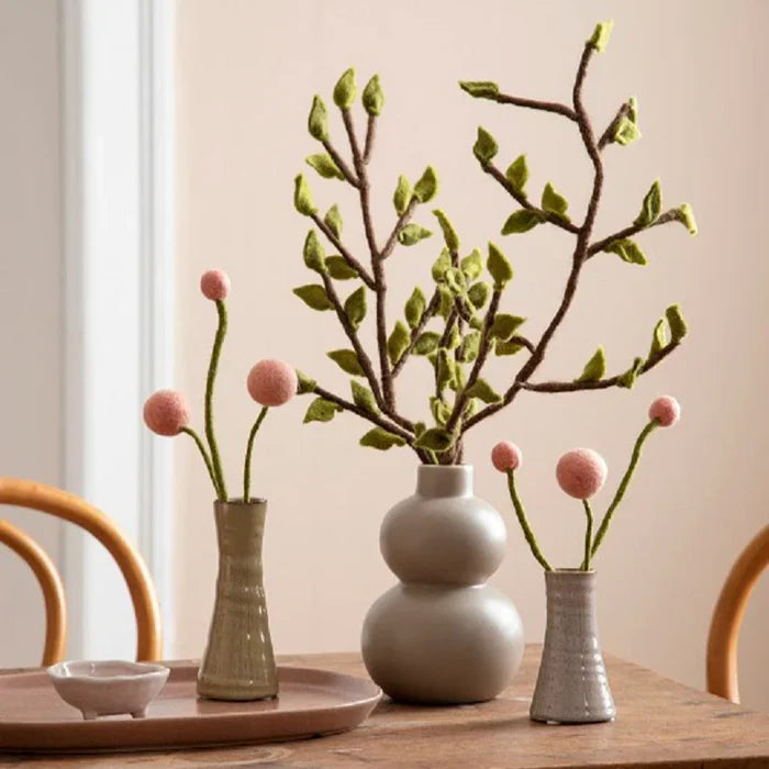 Gry & Sif Branch with green leaves 60cm - Oosterlinck Home