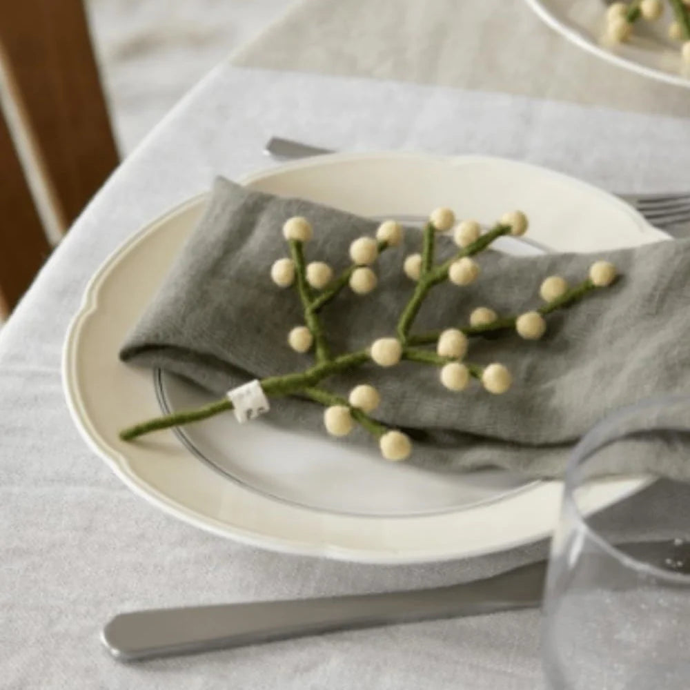 Gry & Sif Mini takjes met bessen wit / rood / dusty rouge of yellow - Oosterlinck Home