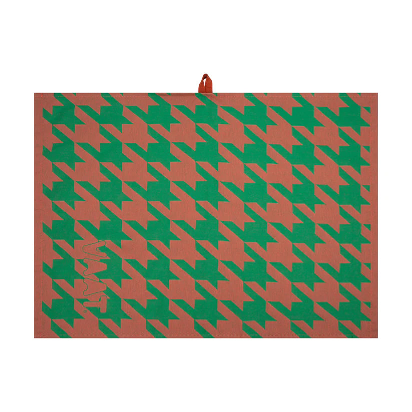 VAAT Handdoeken giftset I Love Pied De Poule groen
