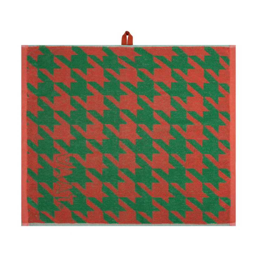 VAAT Handdoeken giftset I Love Pied De Poule groen