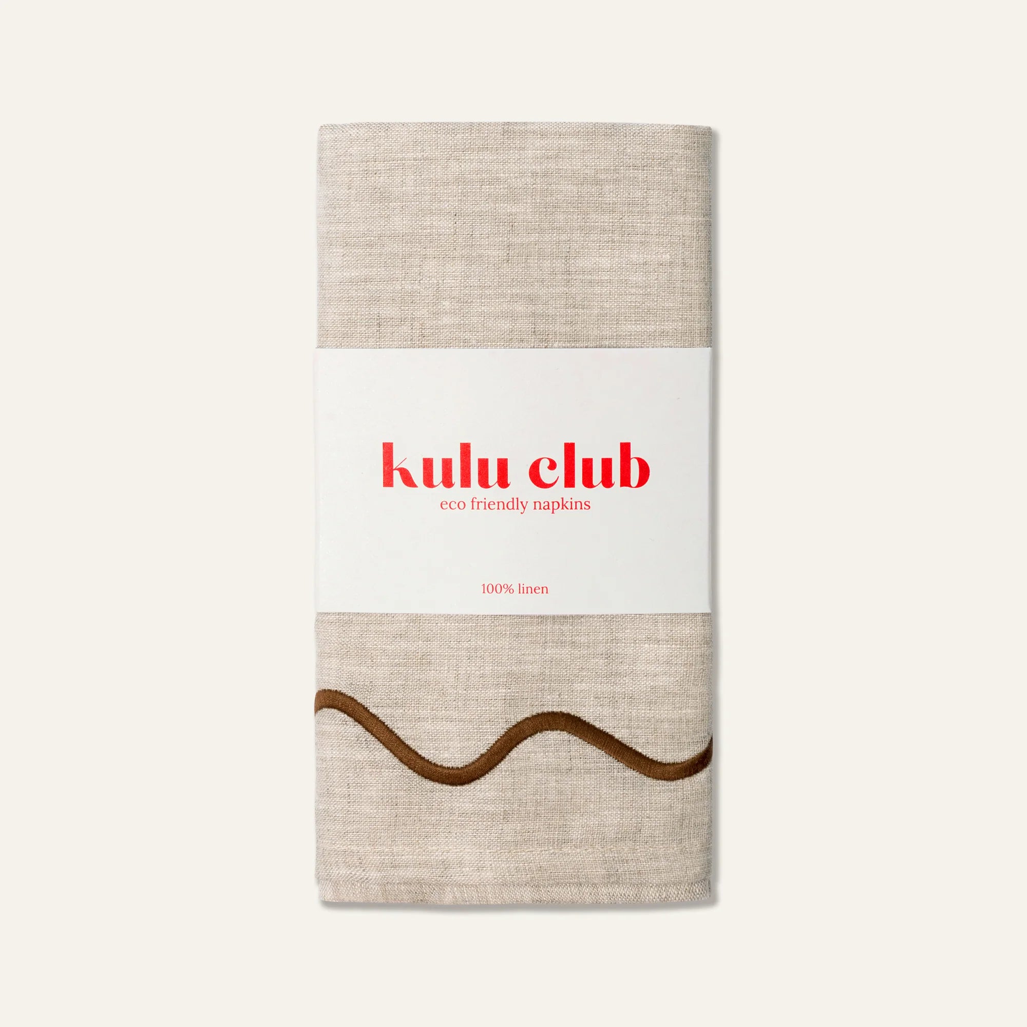 Kulu Club Linnen servetten wavy diverse soorten - set van 2