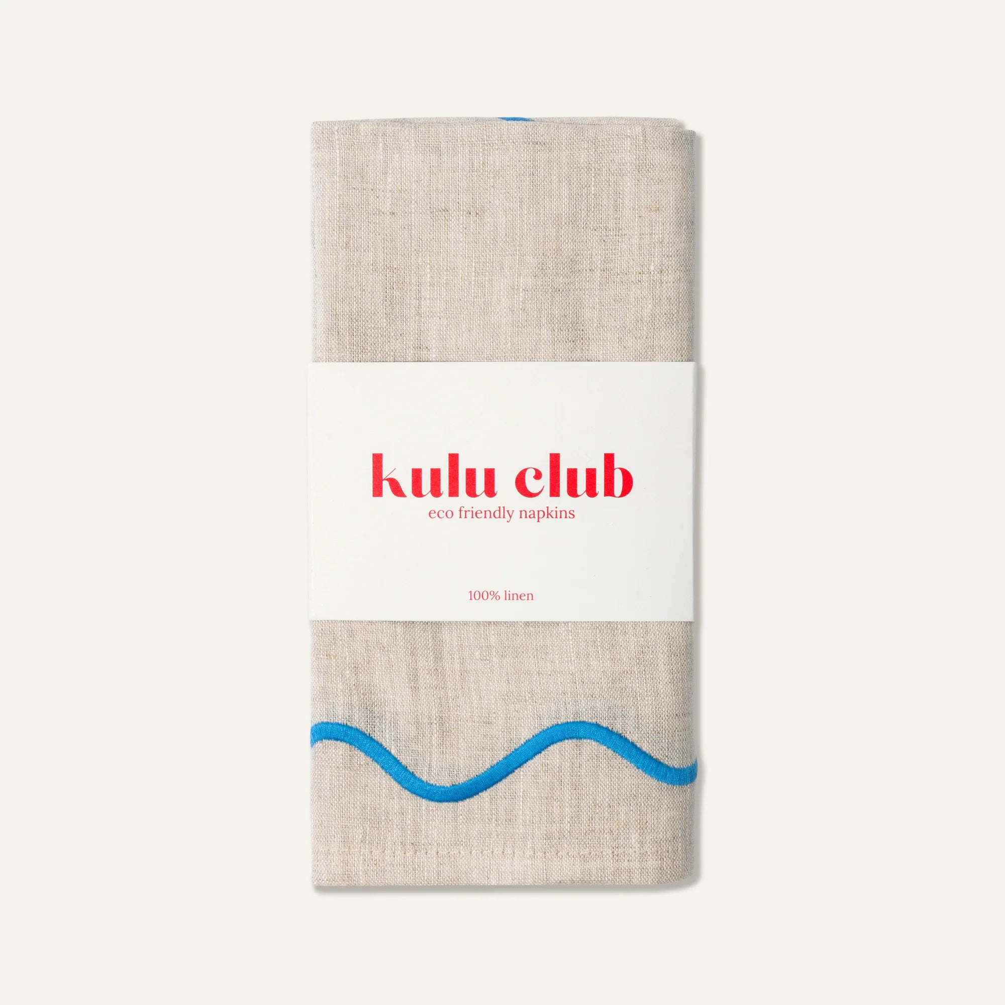 Kulu Club Linnen servetten wavy diverse soorten - set van 2