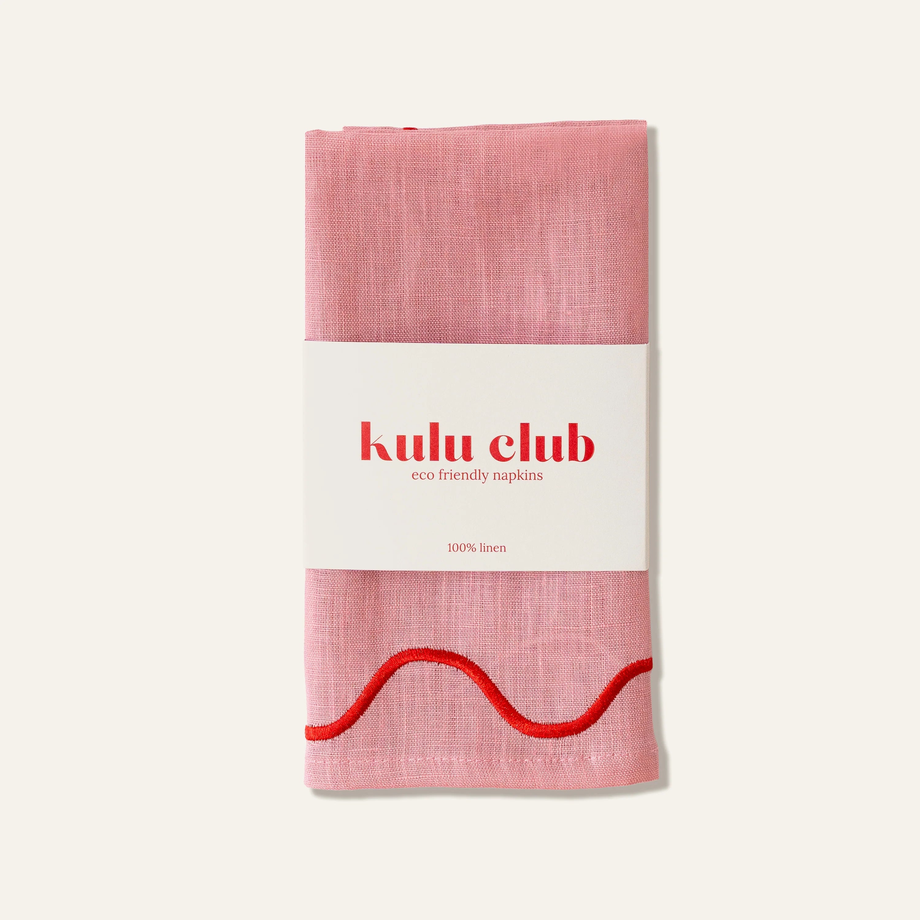 Kulu Club Linnen servetten wavy diverse soorten - set van 2