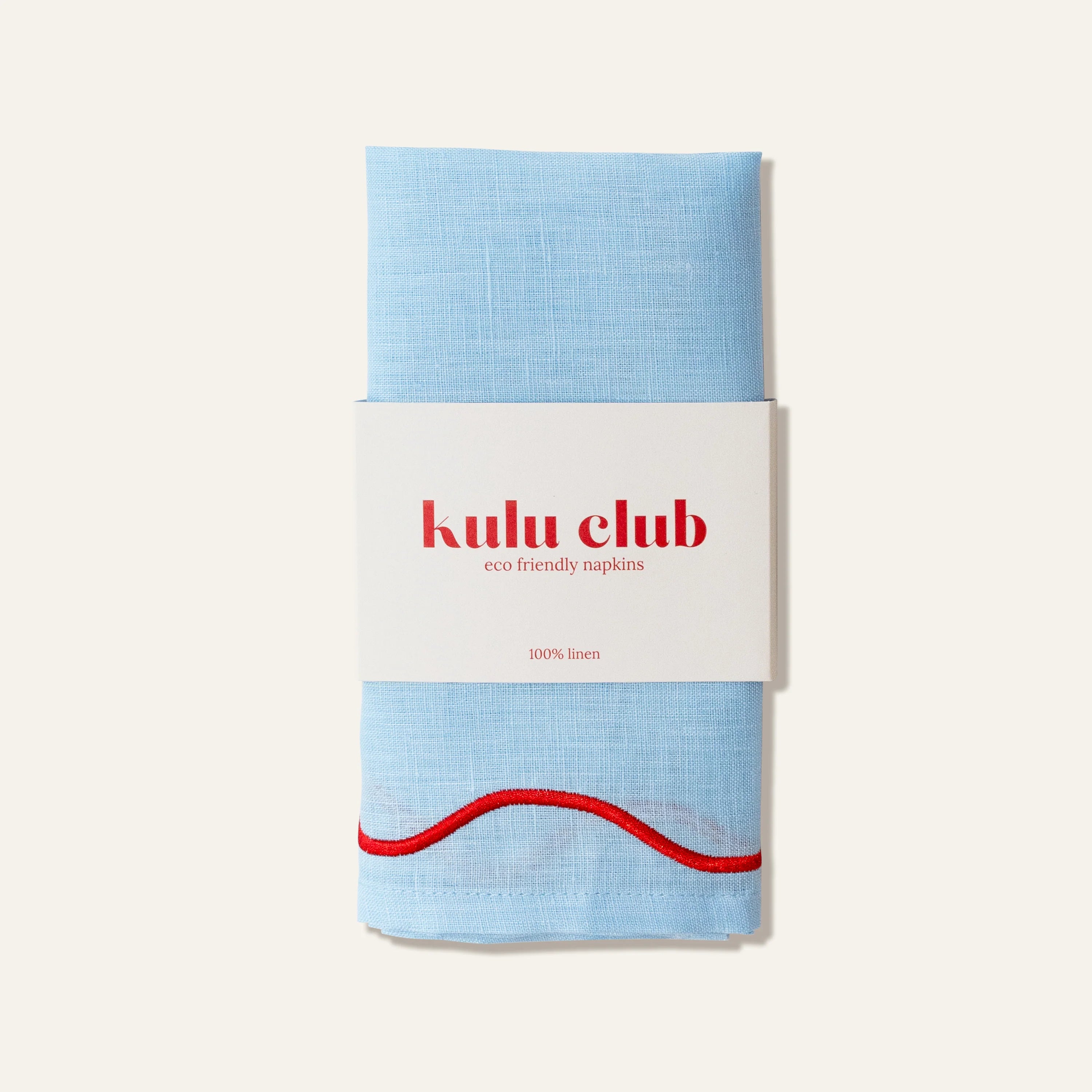Kulu Club Linnen servetten wavy diverse soorten - set van 2