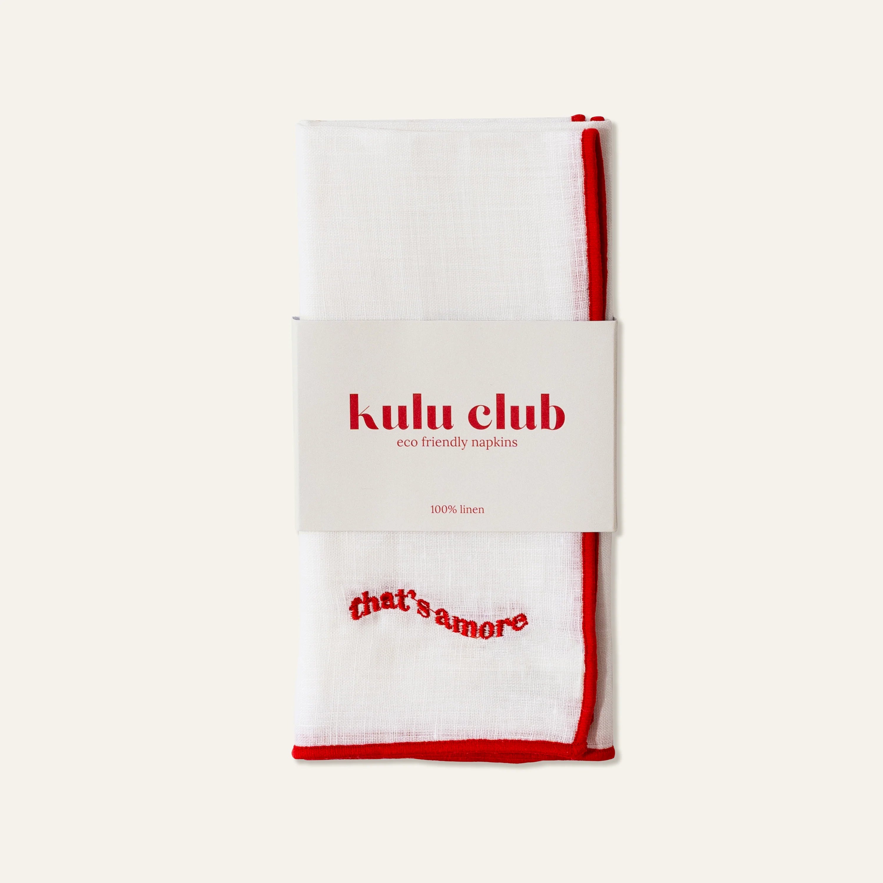 Kulu Club Linnen servetten That's amore - set van 2