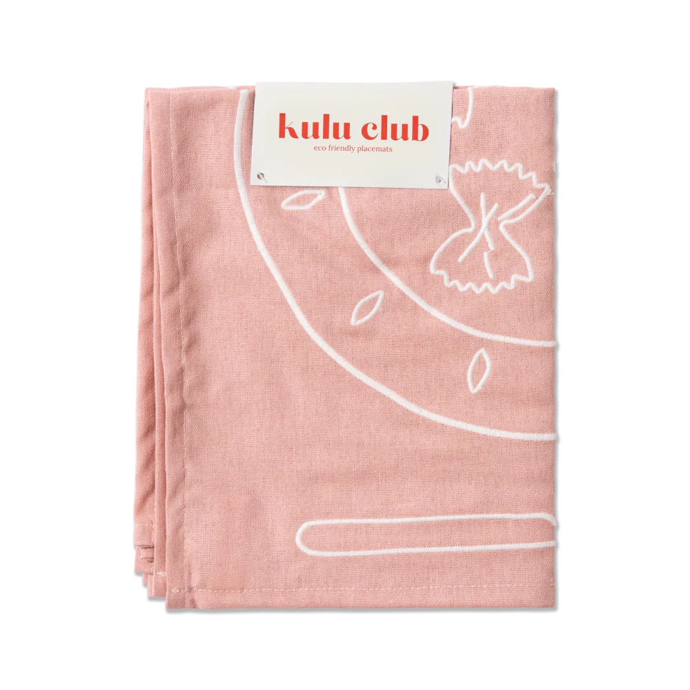 Kulu Club Linnen placemats Pasta is my love language / set van 2