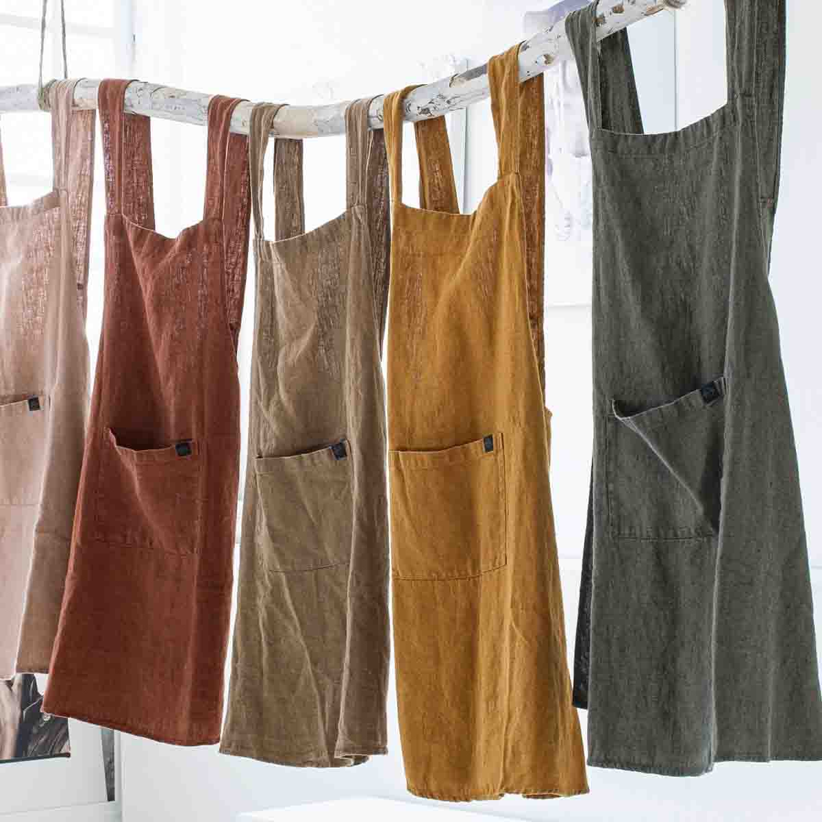 Haomy Kyoto linnen schort - diverse kleuren - Oosterlinck