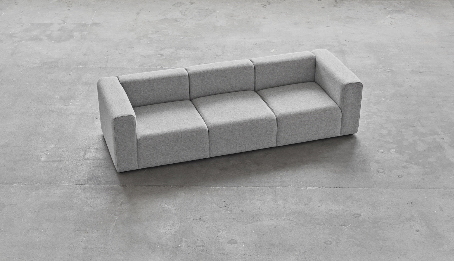 Hay - Mags sofa 3-zit combinatie 1 - Hallingdal 116 grijs - Oosterlinck