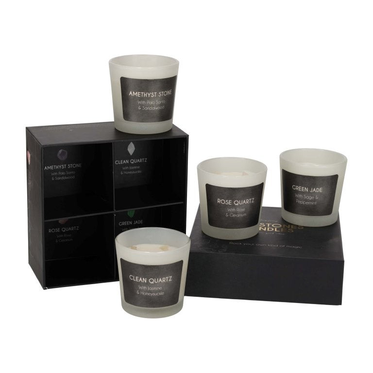 Jens Living Geurkaarsen edelstenen Set van 4