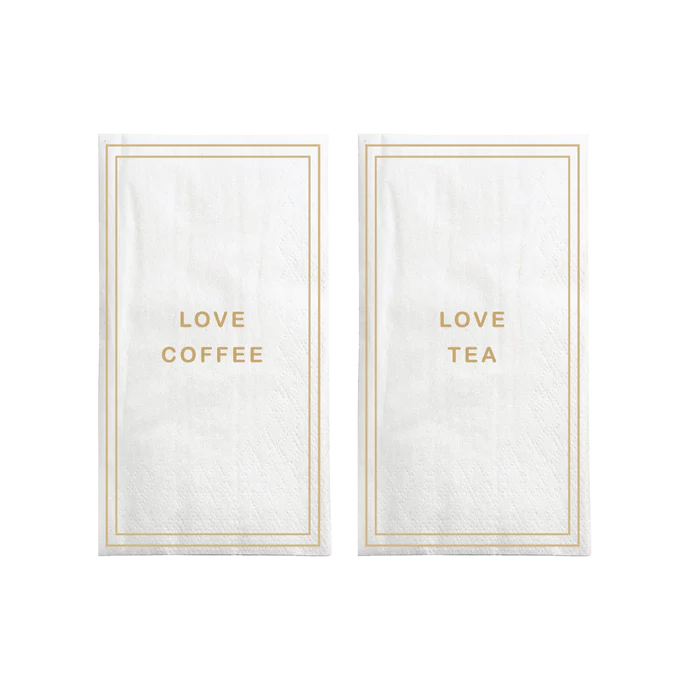 Zusss Servetten rechthoekig -love Coffee/tea - Oosterlinck Home