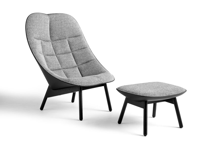 Hay - Uchiwa Quilted lounge + GRATIS ottoman - Hallingdal 126/ Sierra black - Oosterlinck