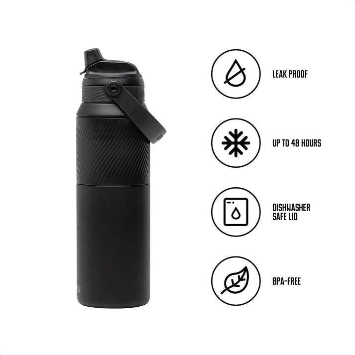 Kambukka Waterfles Dupla Black Raven insulated 1000ml
