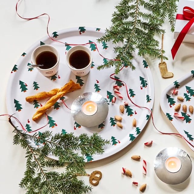 Blu Kat Serveerplateau Christmas Forest rond