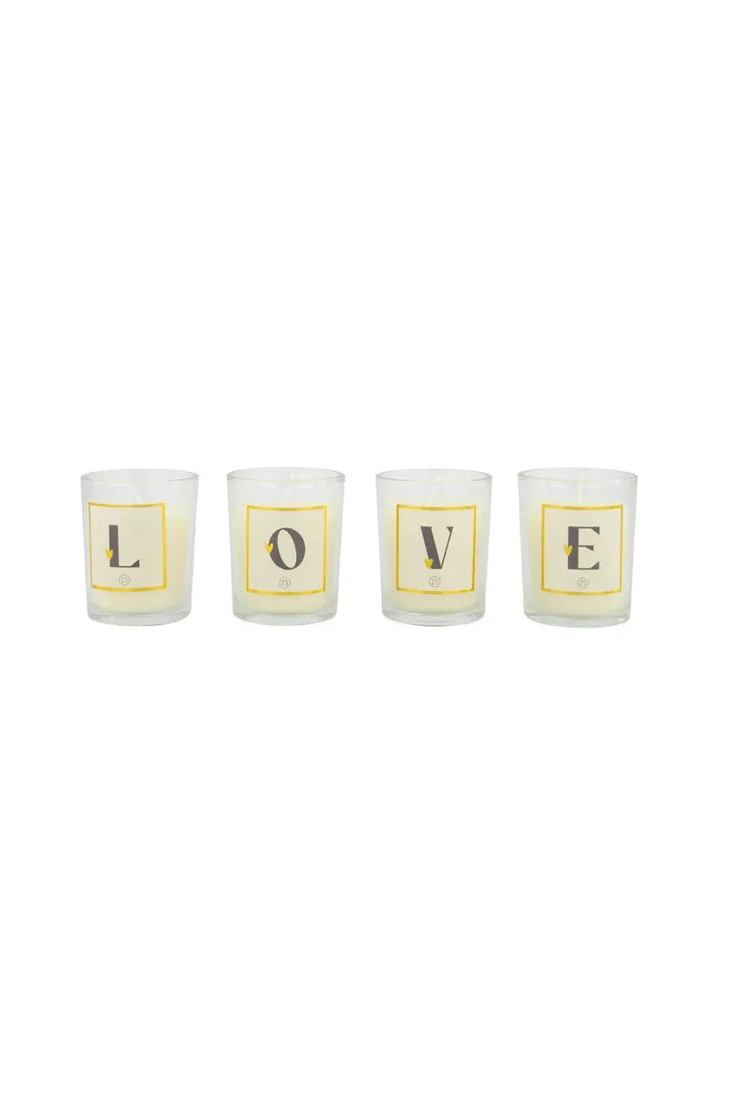 ZUSSS Set glaskaarsjes Love / doosje van 4 - Oosterlinck