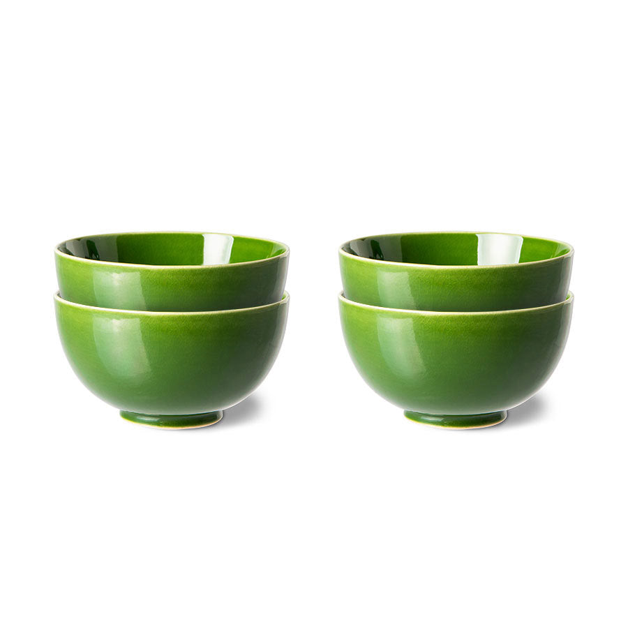 HK Living The Emeralds: Ceramic bowls green - 2 varianten - Oosterlinck