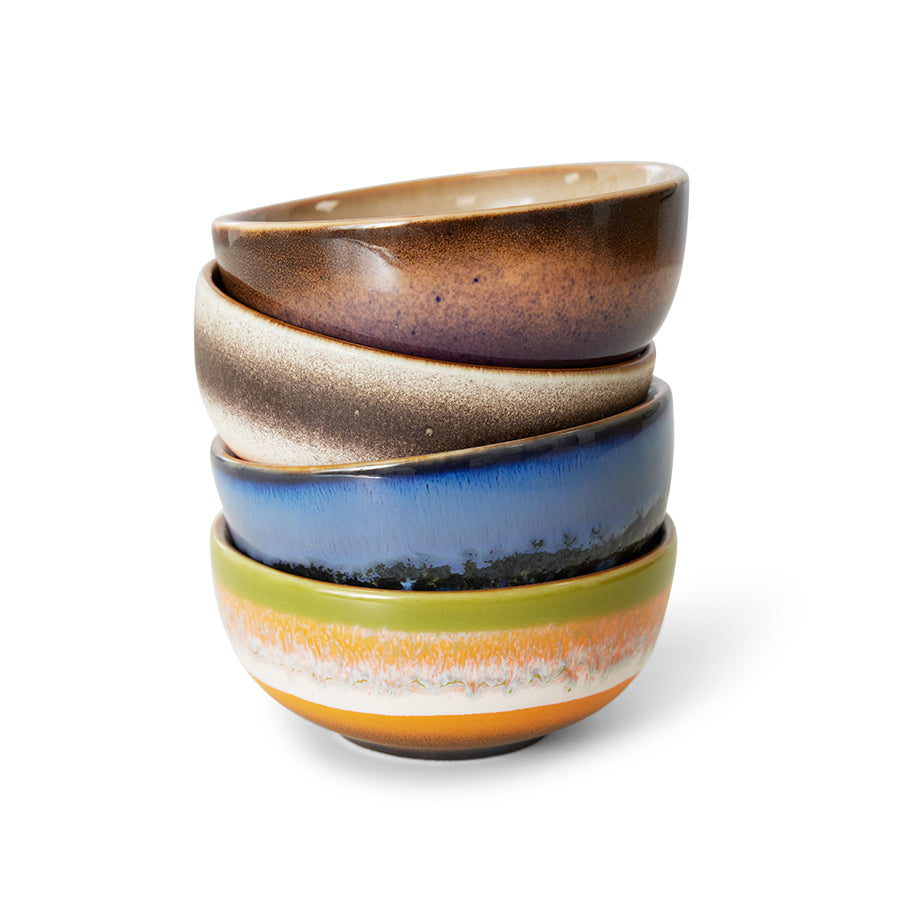 HK Living 70s ceramics: XS bowls Sierra / set van 4 - Oosterlinck