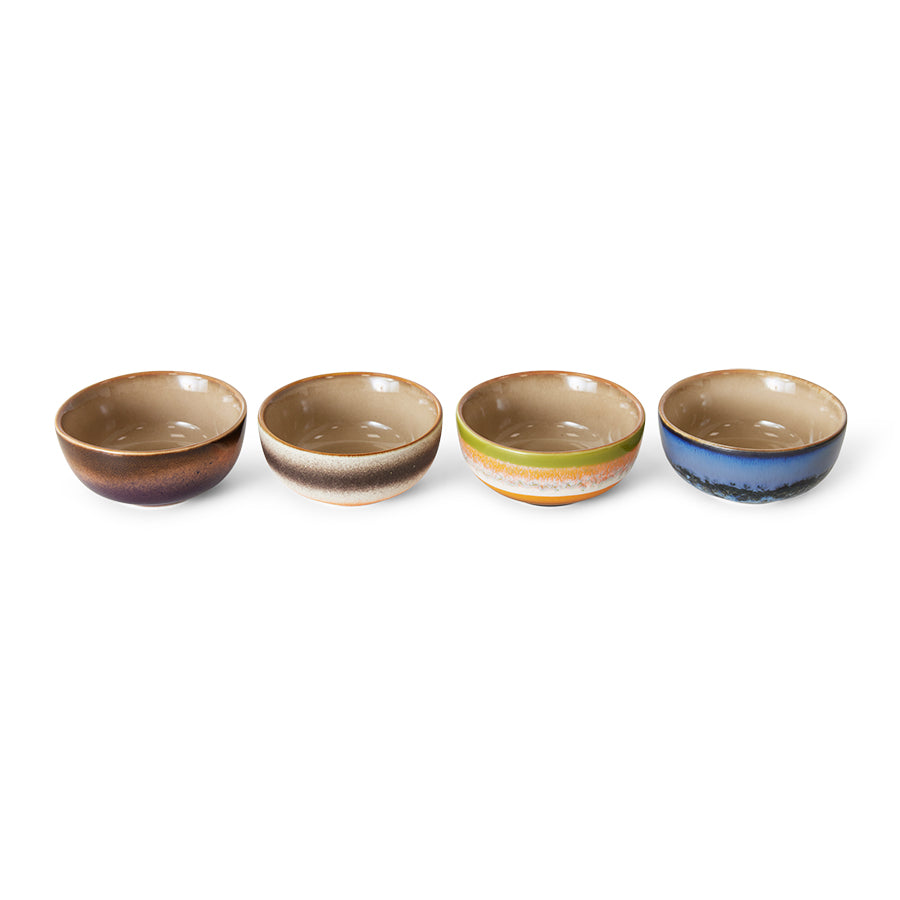 HK Living 70s ceramics: XS bowls Sierra / set van 4 - Oosterlinck