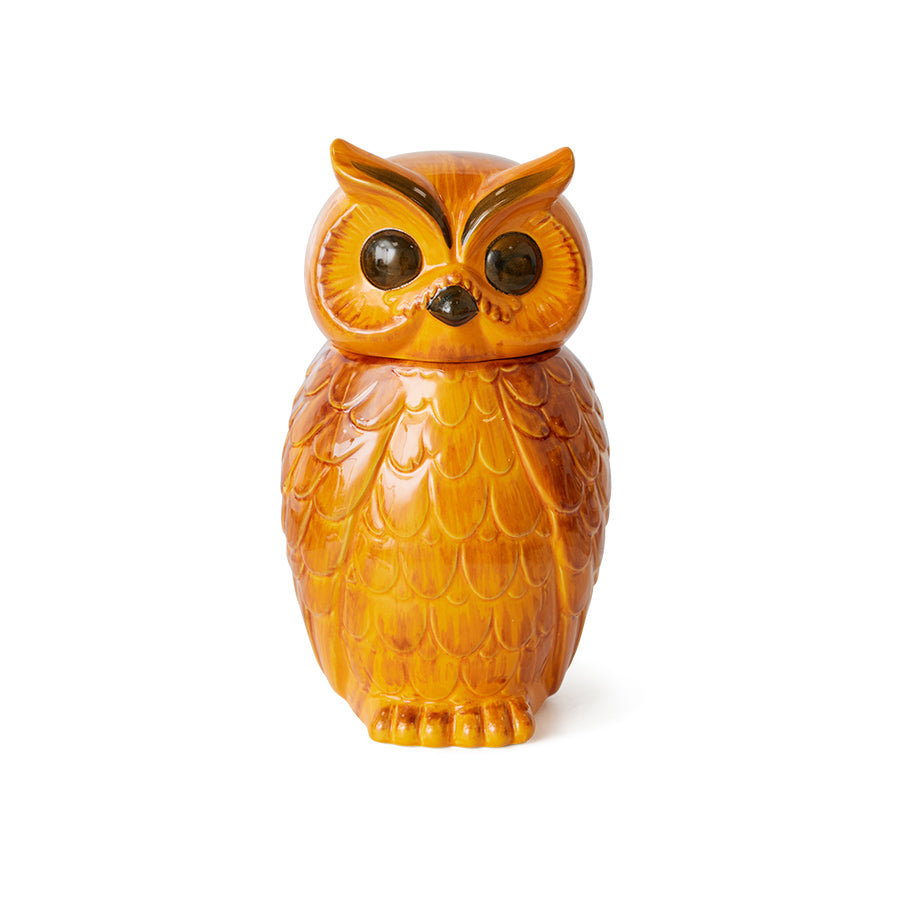 HK Living 70s ceramics jar owl - Oosterlinck