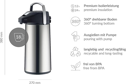 Alfi Pompthermos RVS 2.2L - Oosterlinck