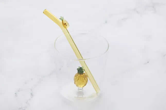 Point Virgule Glas met ananas en strootje