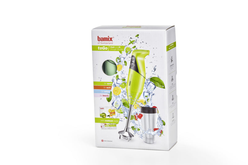 Bamix SET (7 delig) M180 ToGo Staafmixer Lime, 180W - Oosterlinck