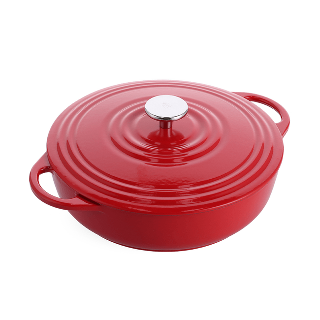 Bourgogne lage braadpan 28cm (zwart of rood) - Oosterlinck