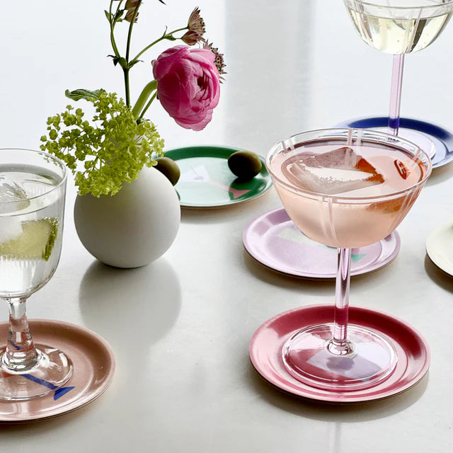 Blu Kat Glasonderzetters / Coasters Cocktails - set van 6 - Oosterlinck Home