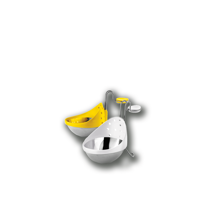 Cuisipro Eipocheerder set van 2 stuks (wit & geel) - Oosterlinck