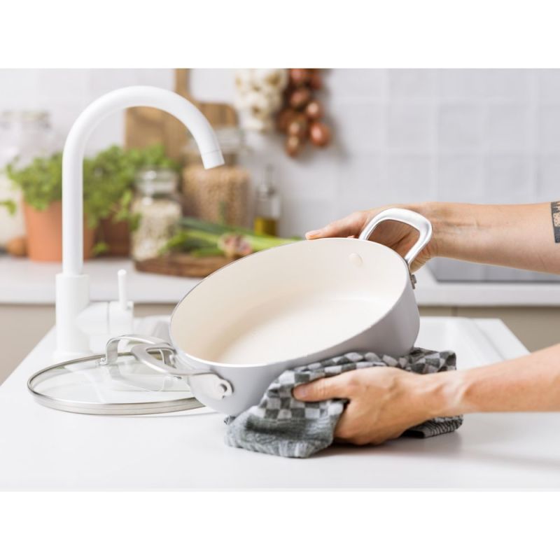 Dagelijkse Kost Proline keramische antikleef stoofpan 24cm met deksel - Oosterlinck