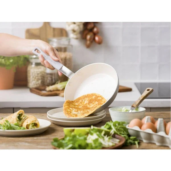 Dagelijkse Kost Proline keramische antikleefpan set van 3, inclusief bakpannen, wok en grill, 20cm, geschikt voor koken en bakken