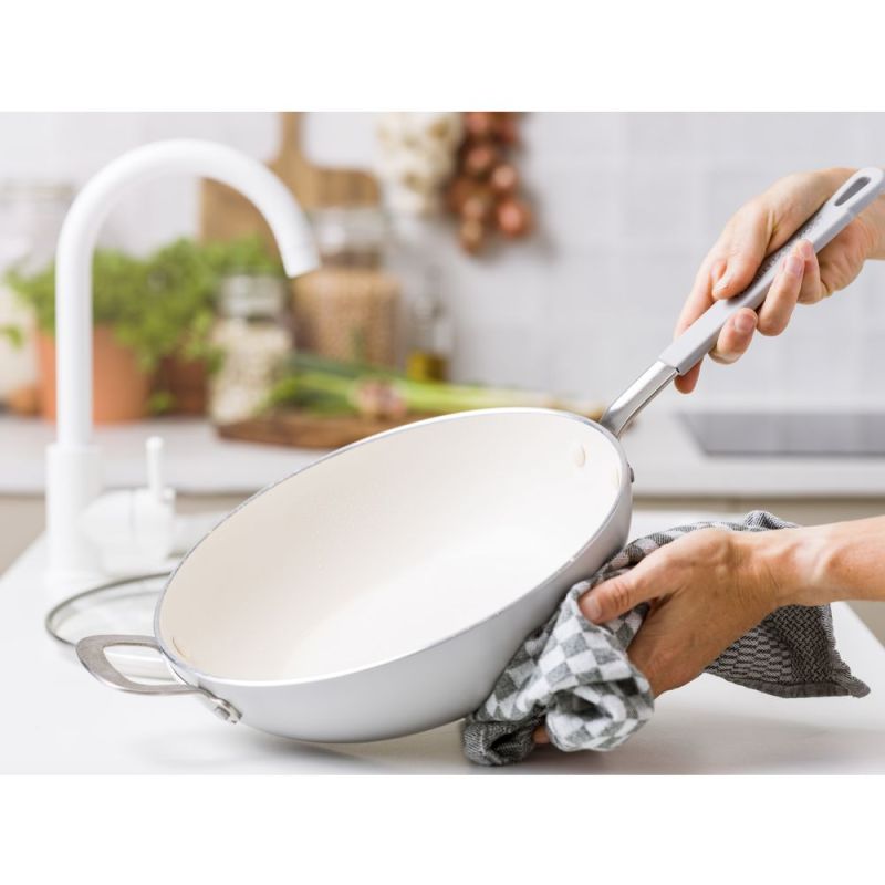 Dagelijkse Kost Proline keramische antikleefwok 28cm met deksel - Oosterlinck