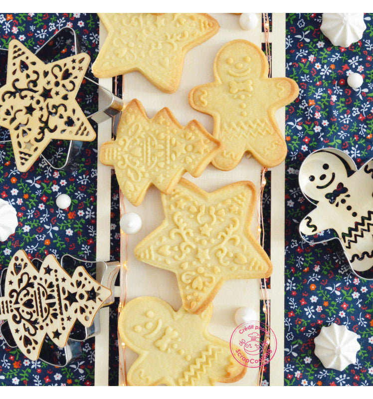 Scrap Cooking koekjesvorm XL met stempel gingerbread man