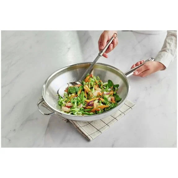 Demeyere Apollo Wok platte bodem - 32cm + GRATIS wokspatel - Oosterlinck