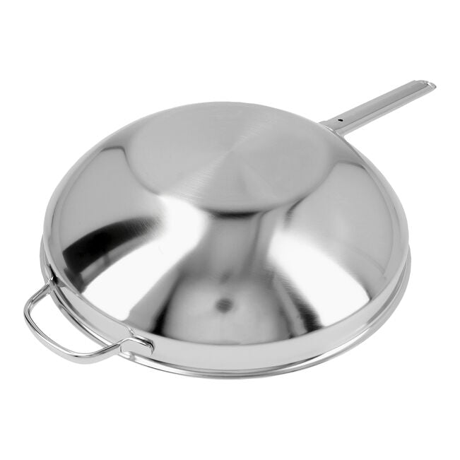 Demeyere Apollo Wok platte bodem - 32cm + GRATIS glasdeksel - Oosterlinck