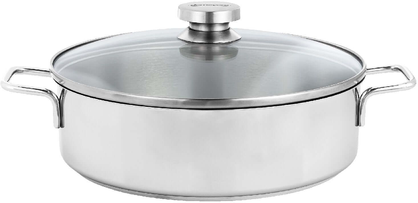 Demeyere Apollo 7 lage kookpot + GRATIS glazen deksel - Oosterlinck